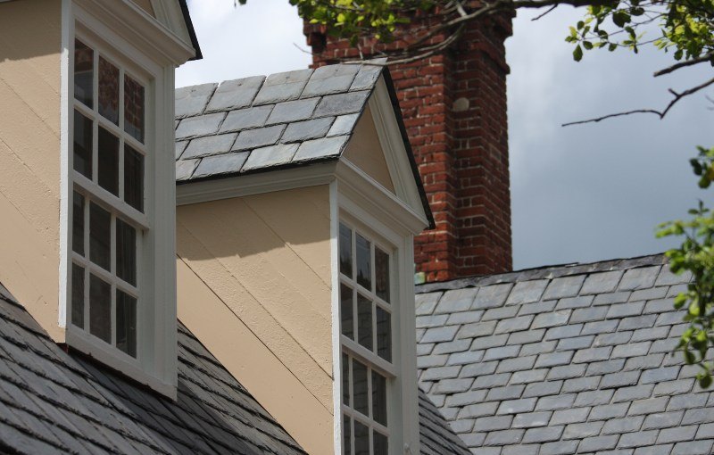 Sturdy slate roofing on a house by Elvis General Construction in Maryland